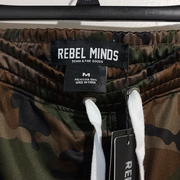 Rebel Minds Men Camouflage Gold Stripe Track Pants - Picture 6 of 8
